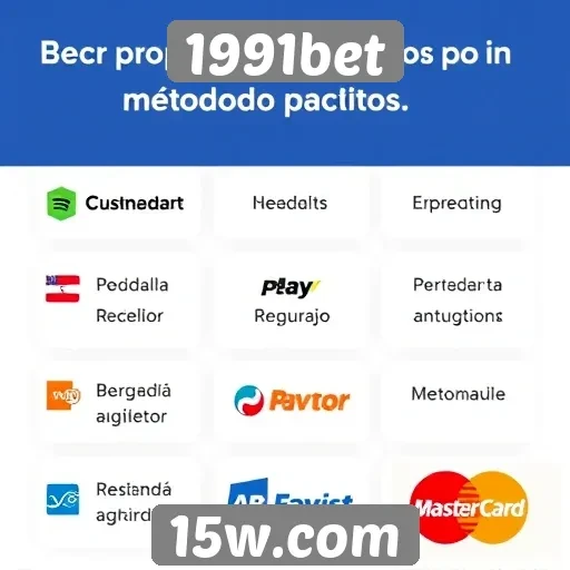 Métodos de pagamento aceitos no 1991bet
